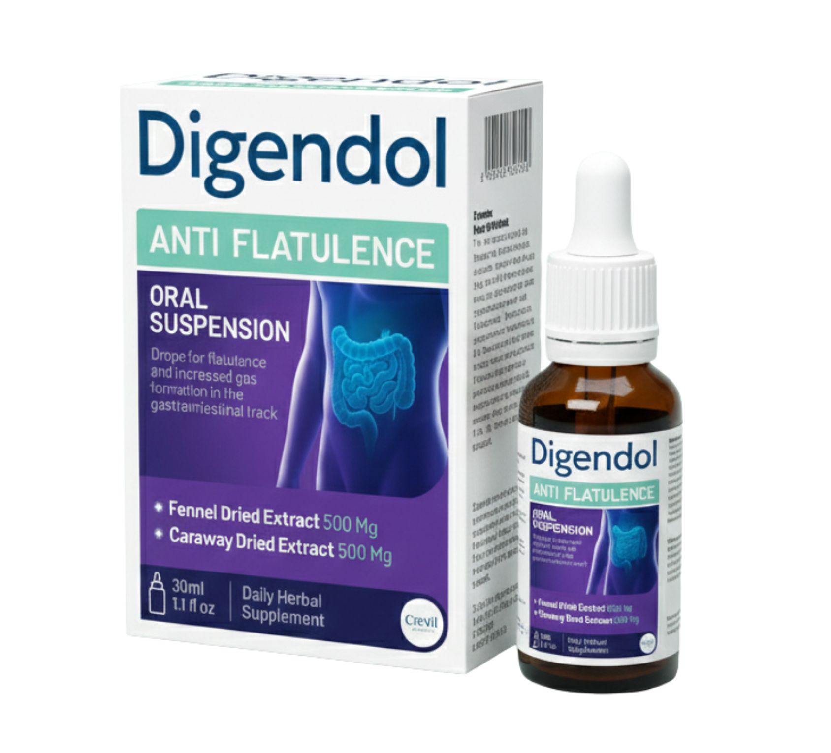 Fennel and Caraway extract gas relief