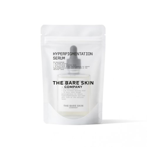 3% niacinamide + 2% alpha arbutin + vitamin C + kojic acid target melanogenesis to fade acne marks & even tone.